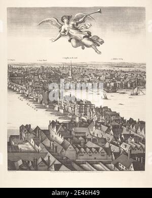 Druck eines unbekannten Künstlers, 20. Jahrhundert, aus Hollar's `View of London, 1647' (Blatt V), 1907. Wiedergabe. Stockfoto